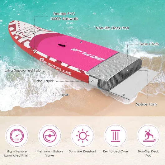 11 Feet Inflatable Adjustable Paddle Board with Carry Bag