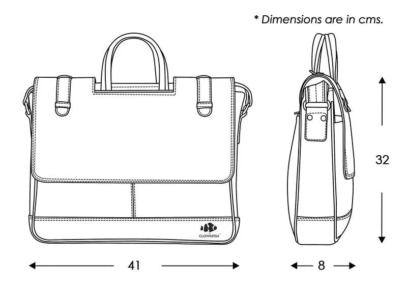 14 inch Laptop Messenger Bag - Stylish Faux Leather | Ideal for Office & Travel | Cinnamon