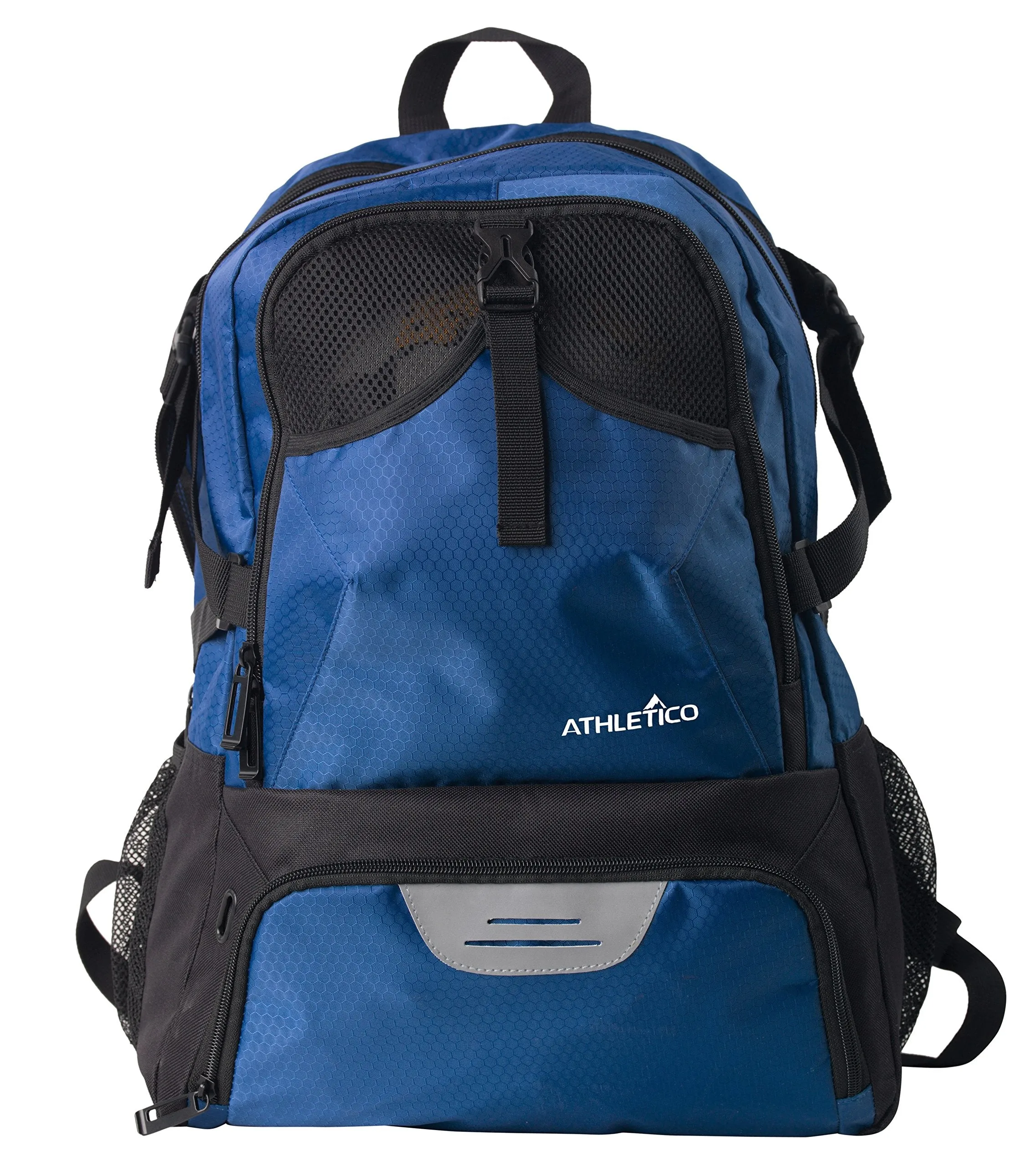 Athletico National Soccer Bag - Backpack for Soccer, Basketball & Football Includes Separate Cleat and Ball Holder (Blue)