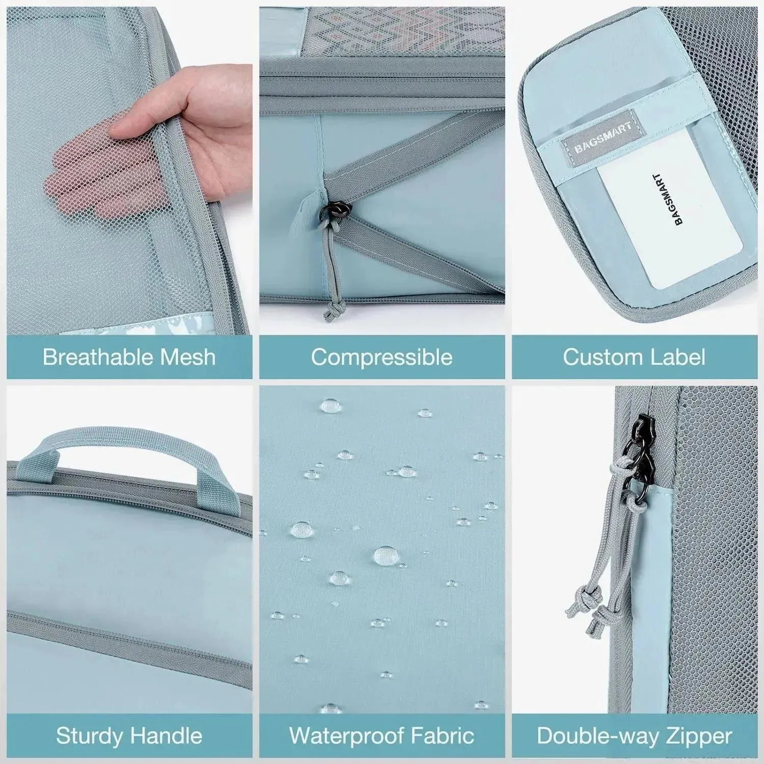 Bagsmart Compression Packing Cubes 6 PCS