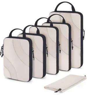 Blushbees® 6-Piece Compression Packing Cubes Set - White Opal