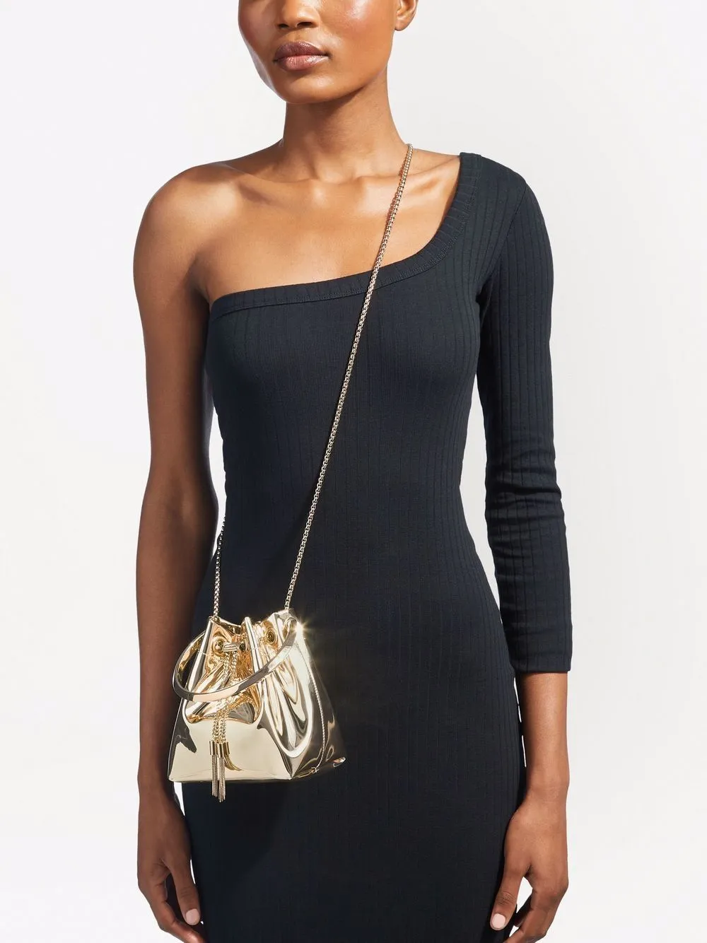 BON BON LEATHER BUCKET BAG