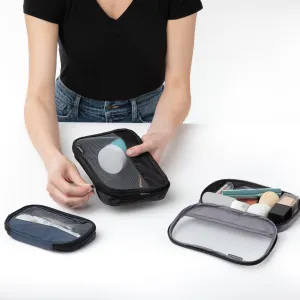 Brookstone Travel Packing Cube Set - 3 Piece Compression Space Saving Luggage Organizer