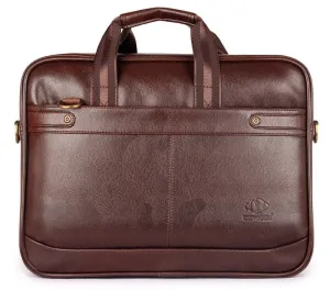 Classic Laptop Bag - Stylish and Functional | Compatible with 15.6 Inch Laptops | Chestnut Brown