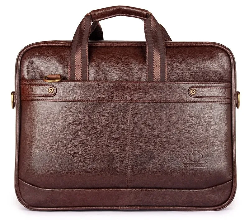 Classic Laptop Bag - Stylish and Functional | Compatible with 15.6 Inch Laptops | Chestnut Brown