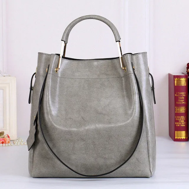 Fashion  Chic Minimalist 100% Genuine Leather Women Handbag  Travel Tote Bag Large Capacity Lady Shoulder &  Crossbody handbags