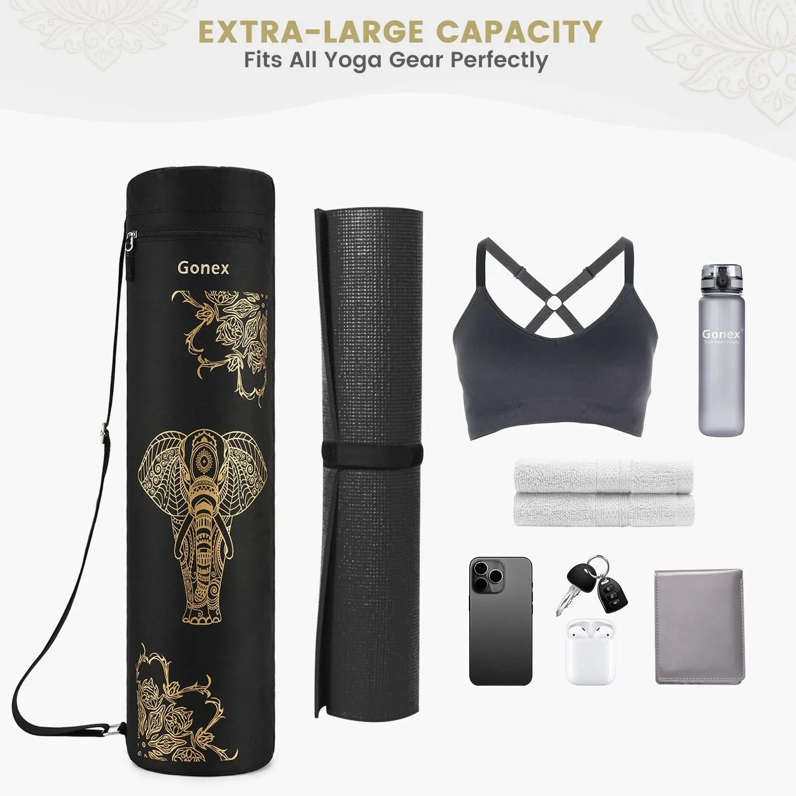 Gonex Yoga Mat Bag, Elephant