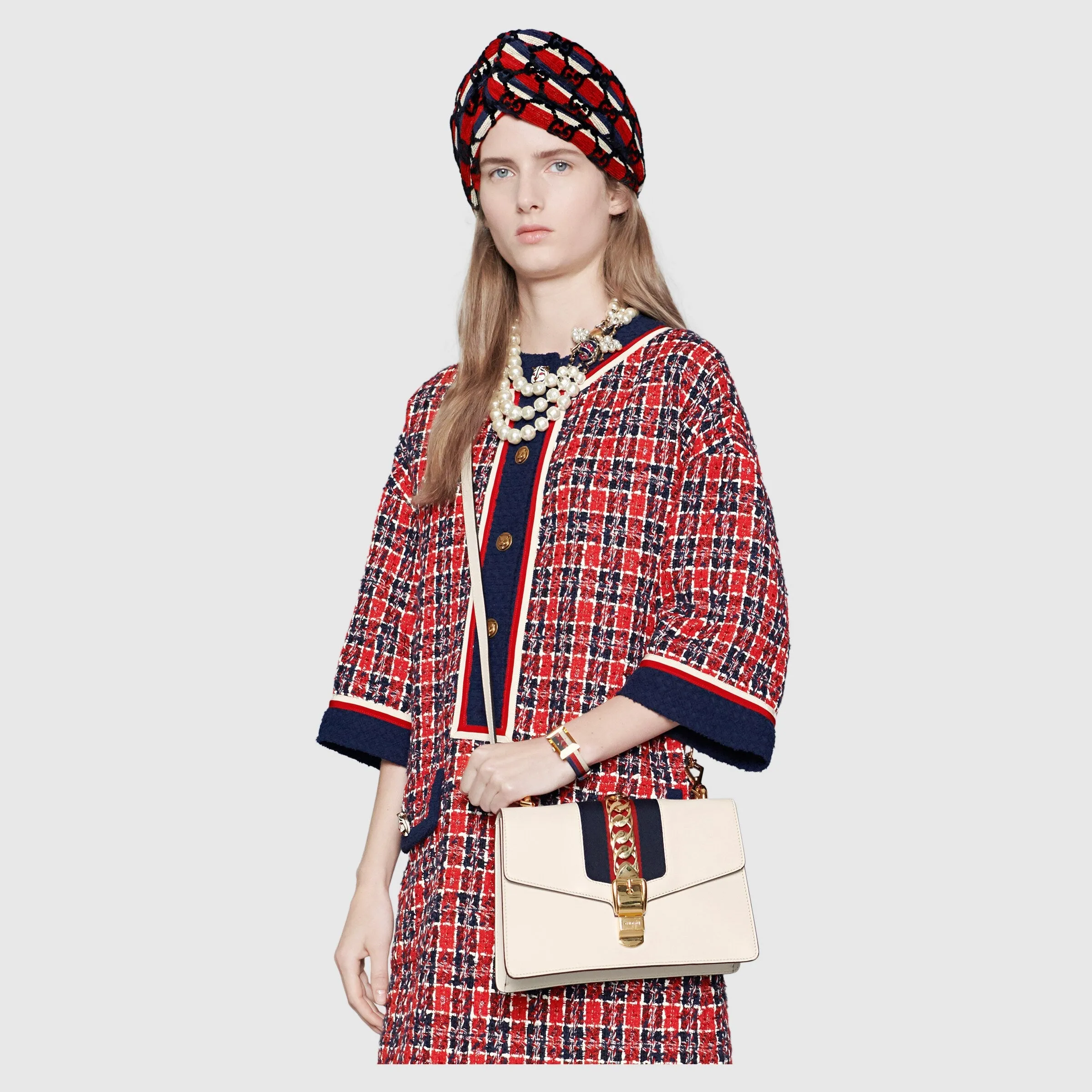 Gucci Sylvie Mini Leather Chain Shoulder Bag
