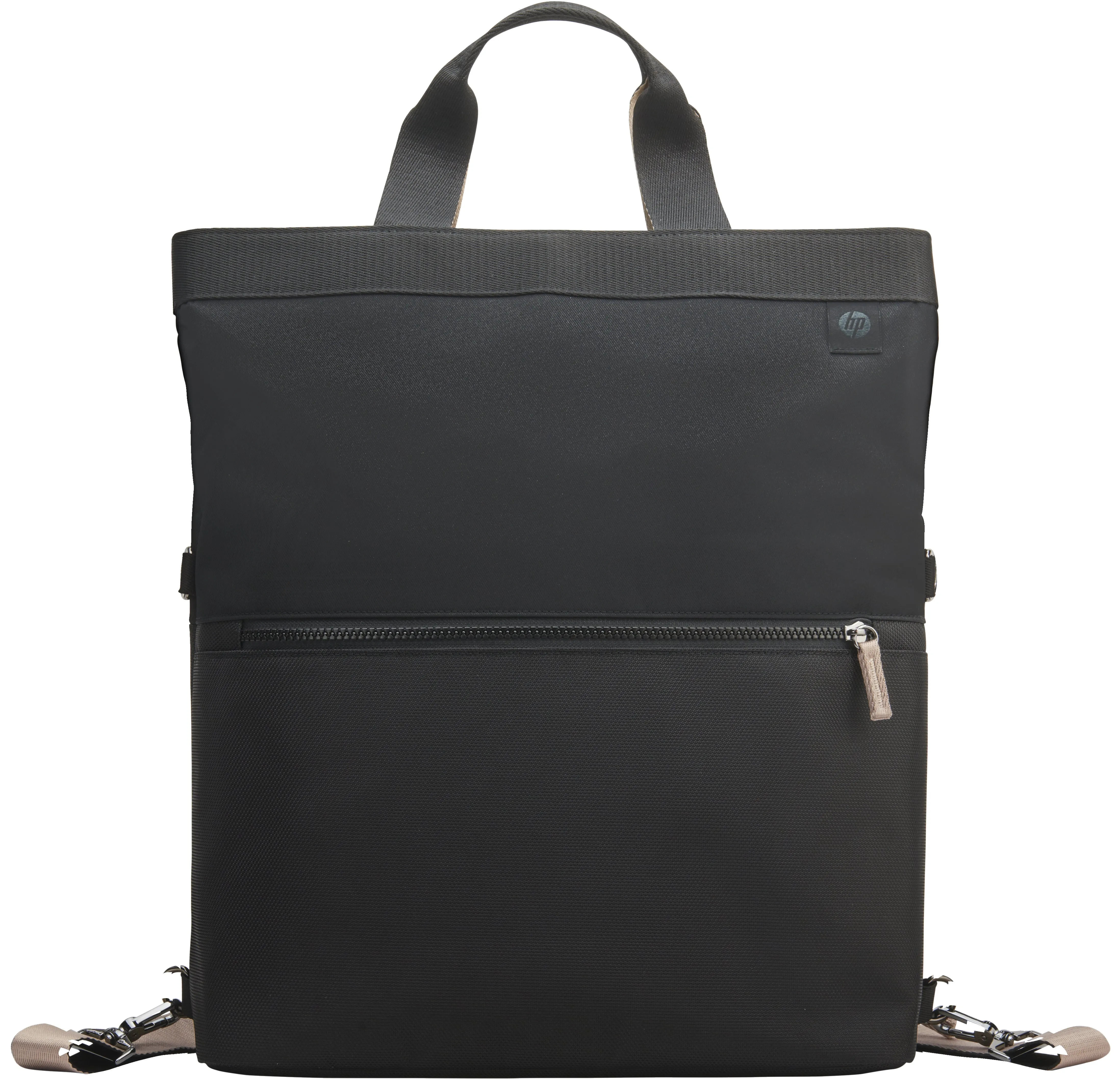 Hp - Notebook Carrying Backpack/Tote - Convertible - 14.1" - Black, Taupe