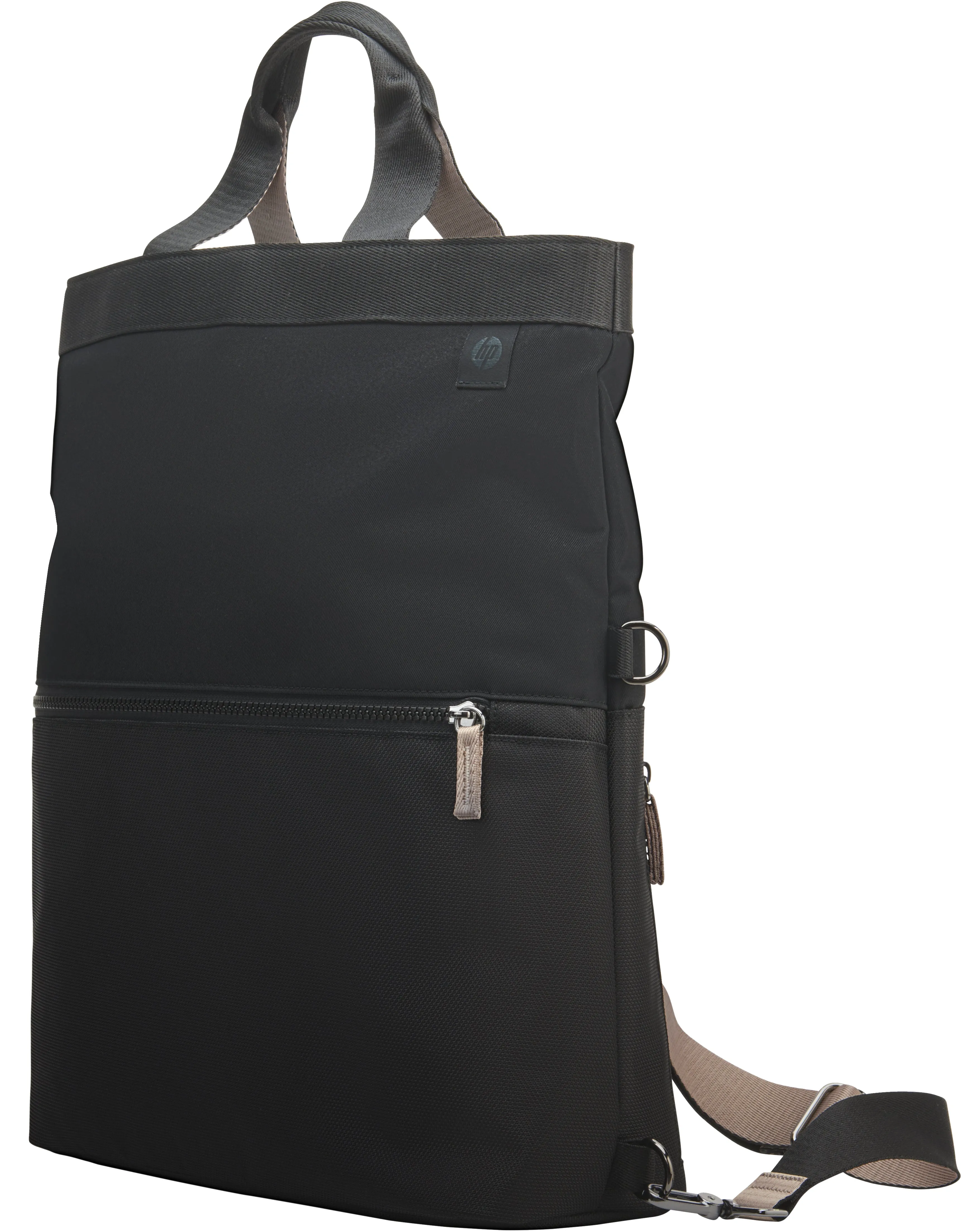 Hp - Notebook Carrying Backpack/Tote - Convertible - 14.1" - Black, Taupe
