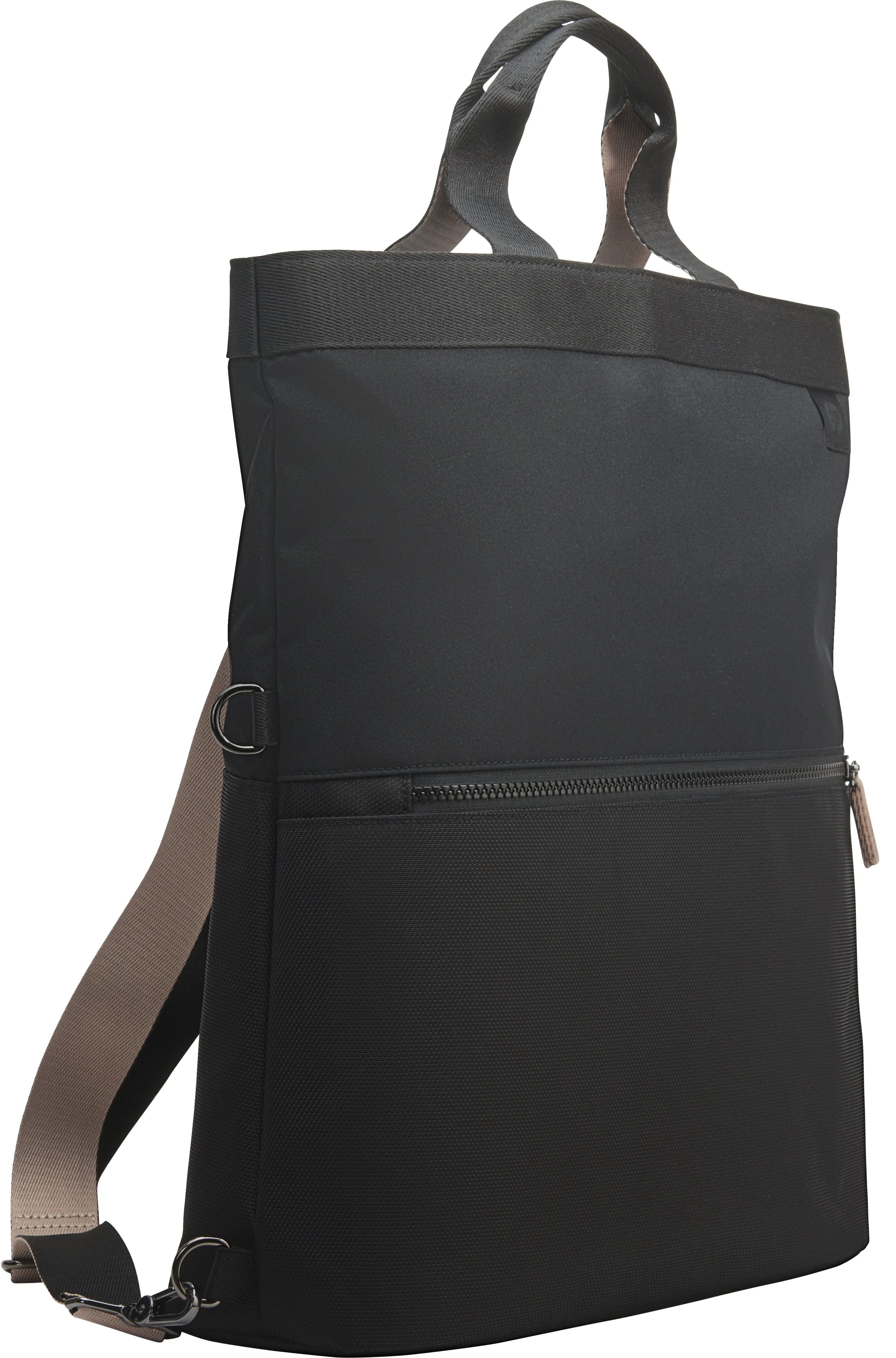 Hp - Notebook Carrying Backpack/Tote - Convertible - 14.1" - Black, Taupe