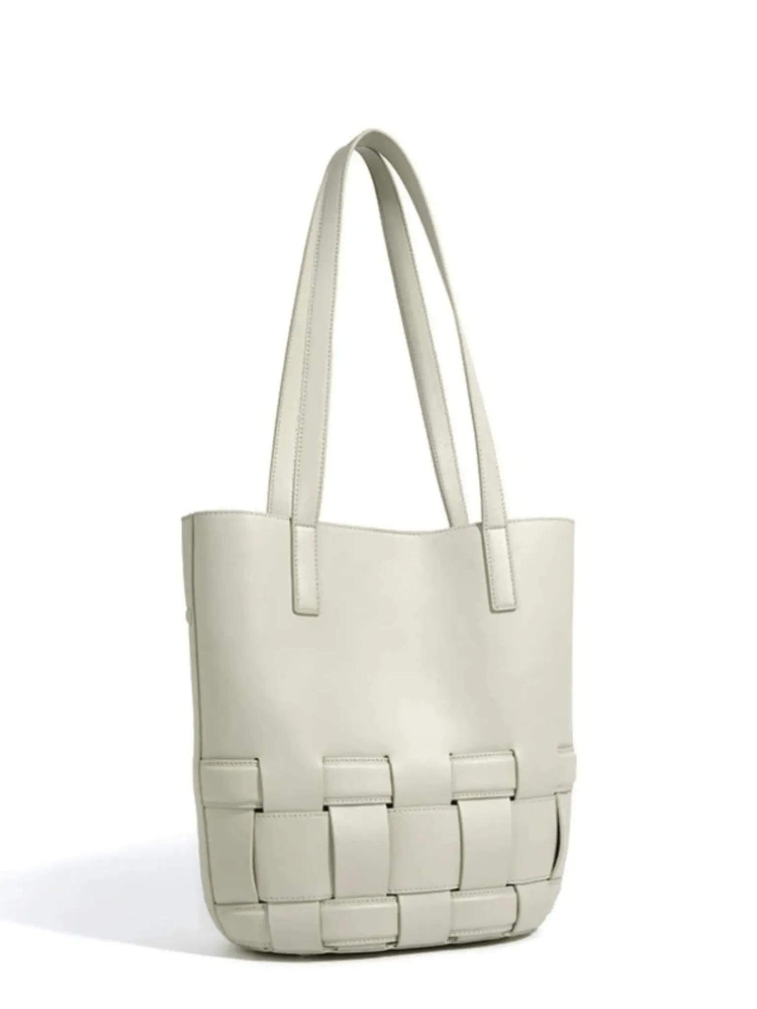 Isabella | Elegant Ivory Woven Tote Bag