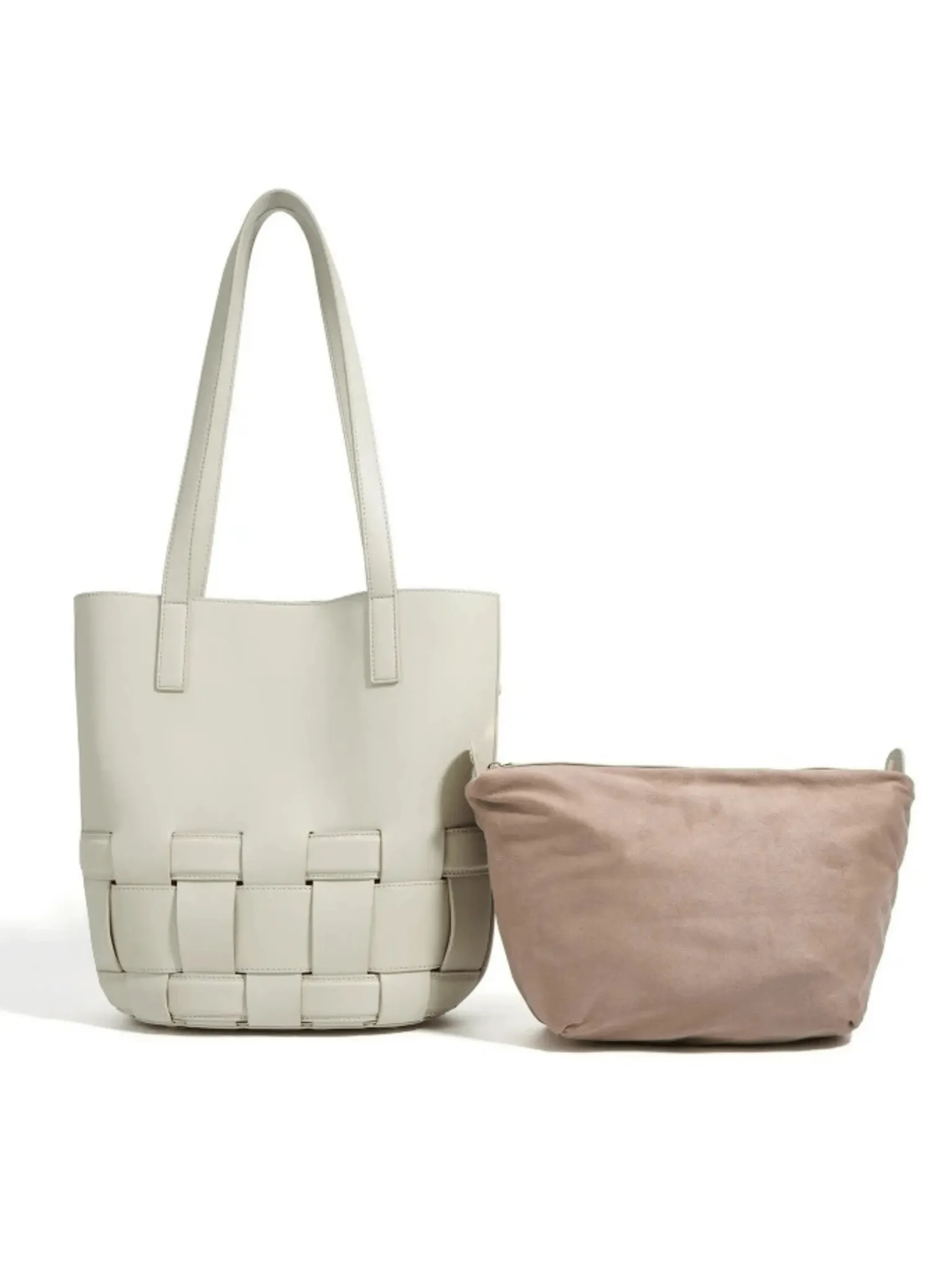 Isabella | Elegant Ivory Woven Tote Bag