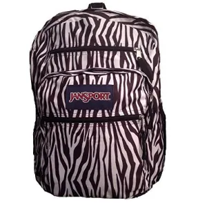 JanSport Big Student Backpack- Sale Colors (Black/White Zebra Stripe)