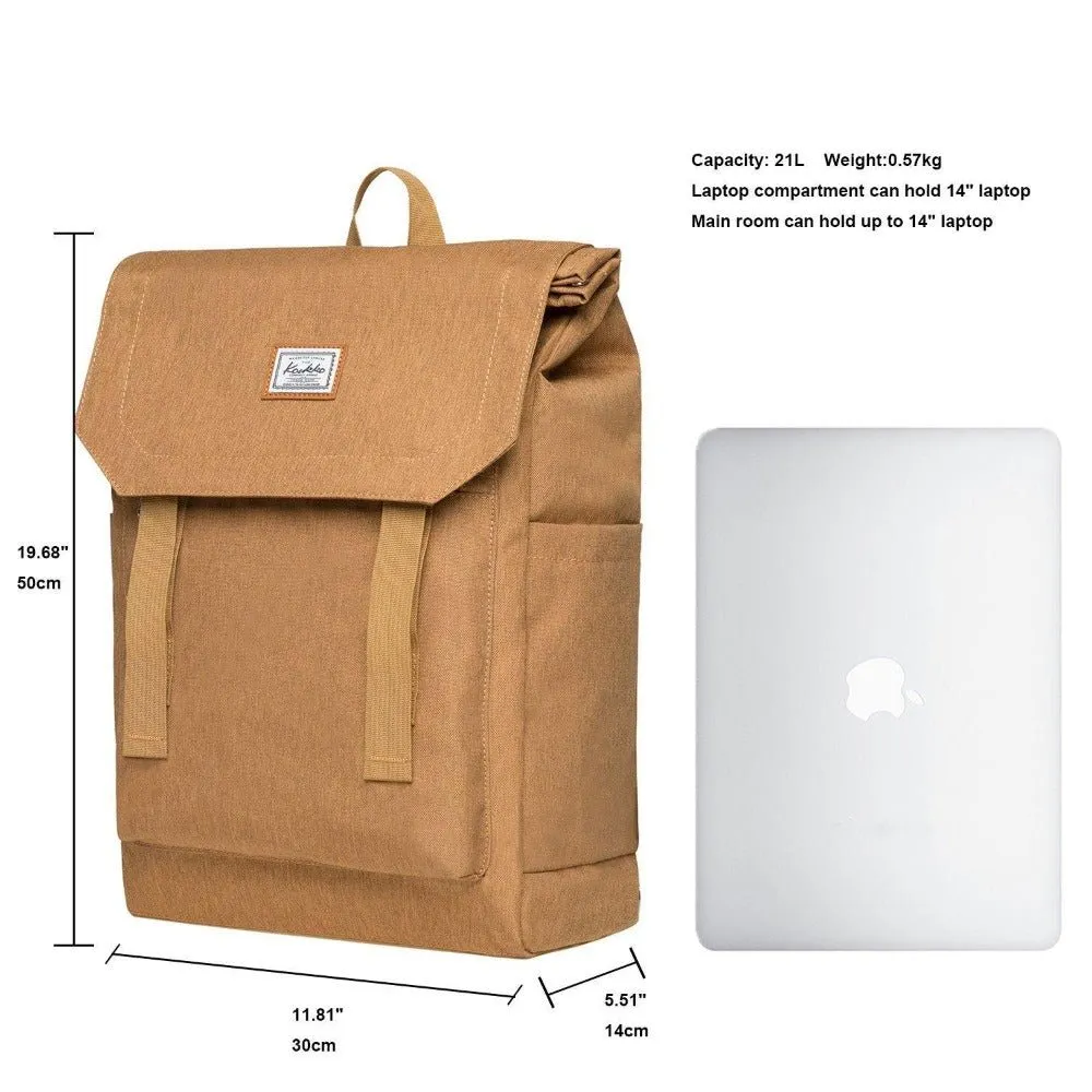 KAUKKO Backpack for city trips, KF14 ( Yellow / 21L )