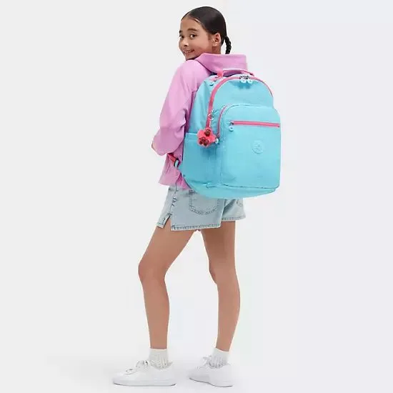 Kipling Seoul Large 15" Laptop Backpack - Blue Sea Combo