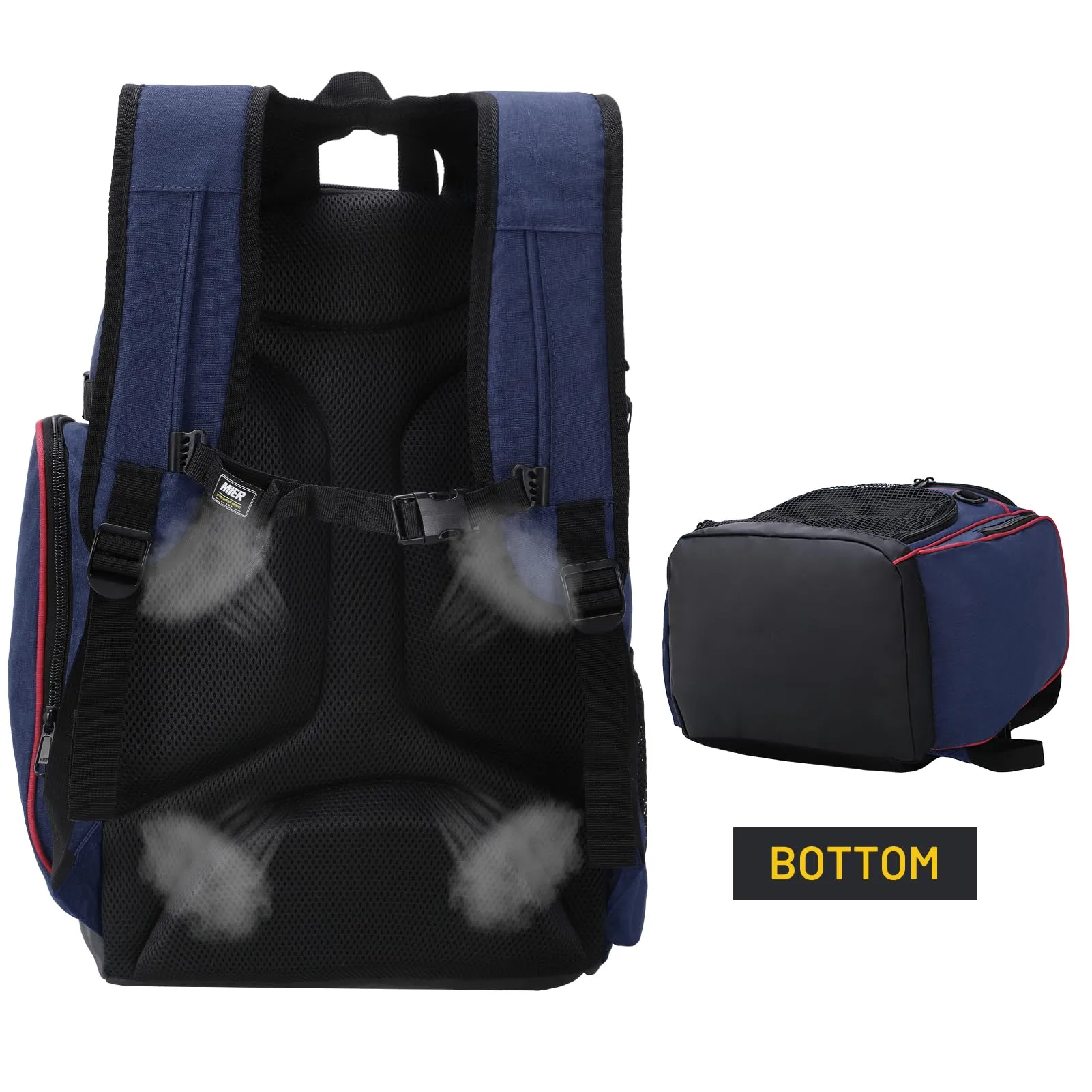 Large Basketball Backpack Sports Bag with Ball Compartment