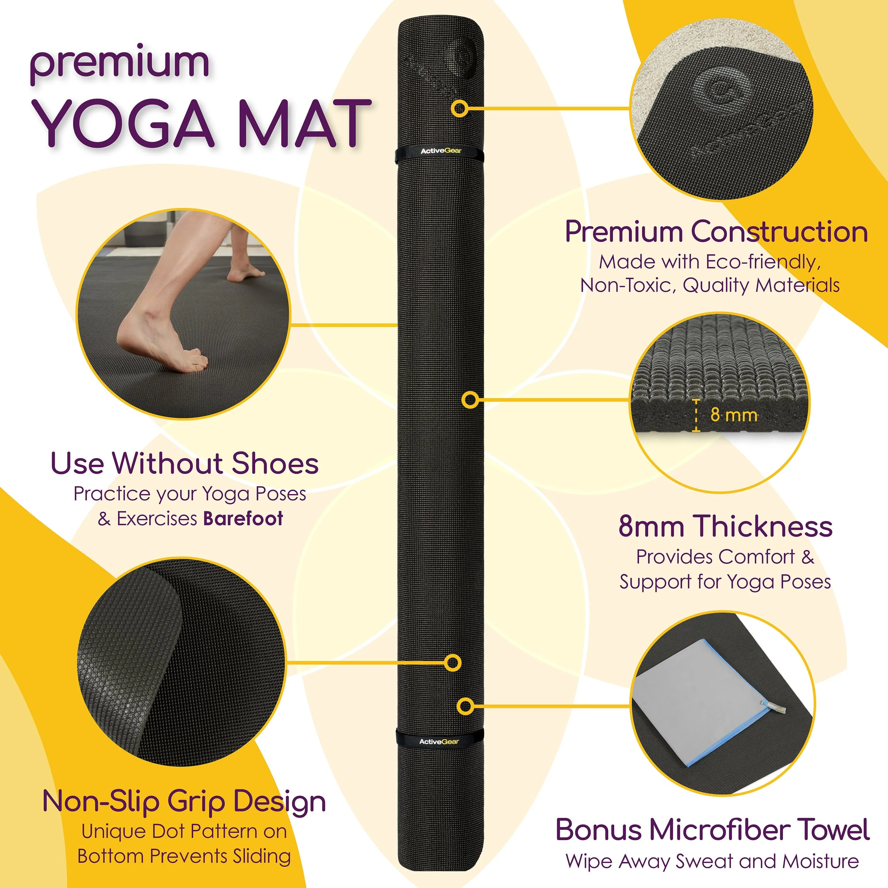 Large Yoga Mats for Acroyoga and Home Gym