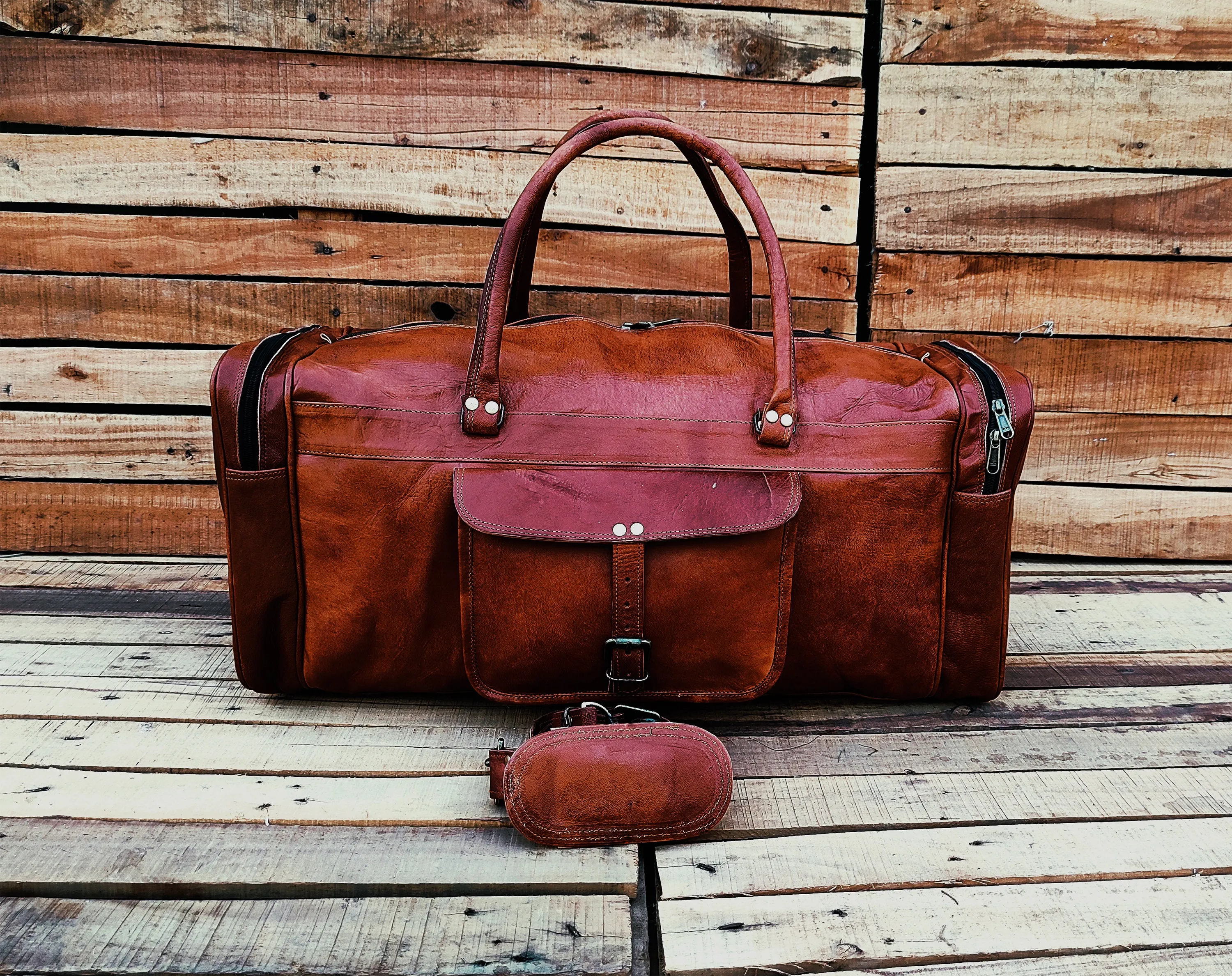 Leather Duffle Bag Handmade Leather Weekender Gym Bag Men Vacation Duffel Bag Travel Bag Overnight Bag, Leather Holdall, Groomsmen gift