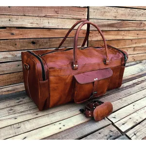 Leather Duffle Bag Handmade Leather Weekender Gym Bag Men Vacation Duffel Bag Travel Bag Overnight Bag, Leather Holdall, Groomsmen gift