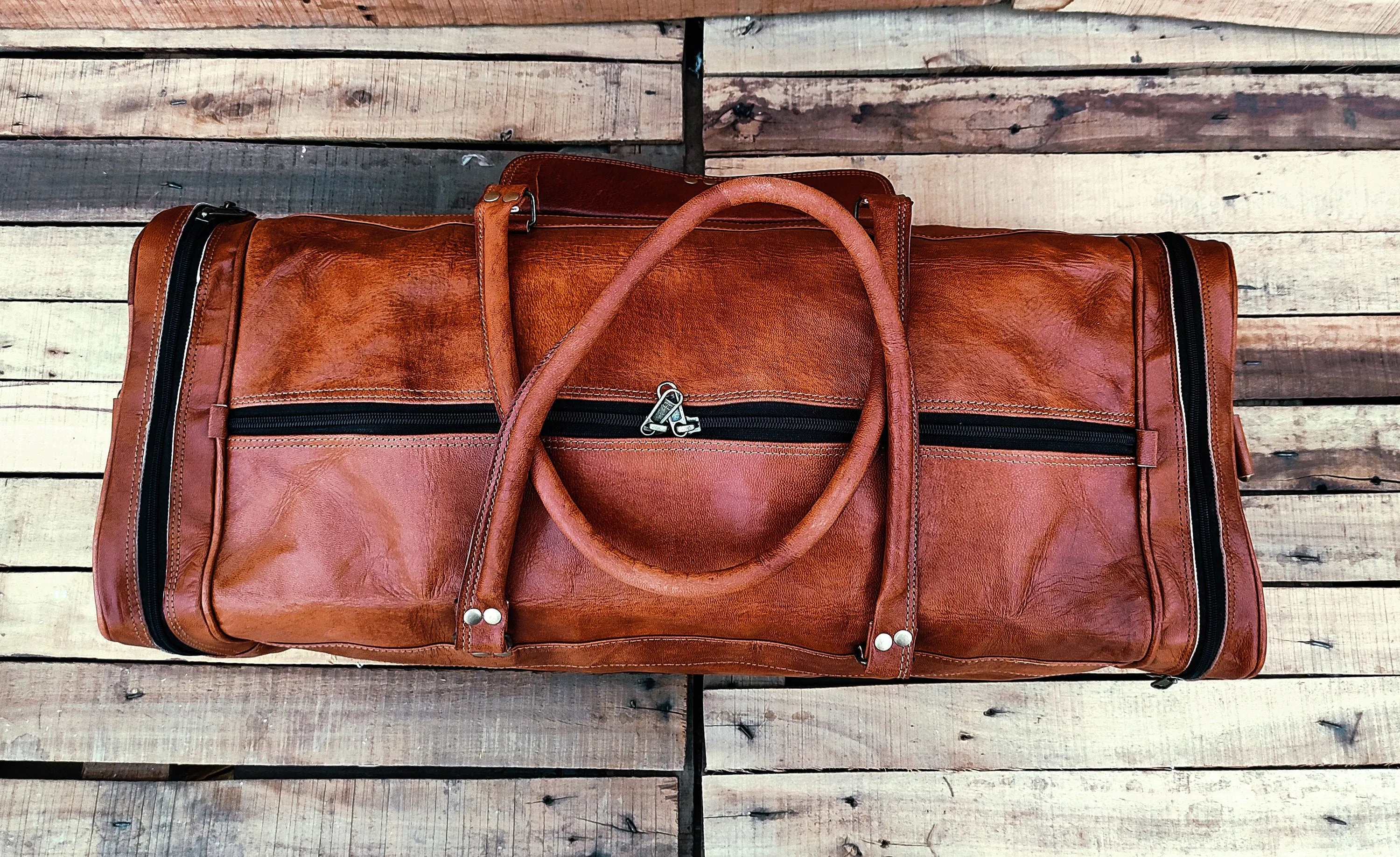 Leather Duffle Bag Handmade Leather Weekender Gym Bag Men Vacation Duffel Bag Travel Bag Overnight Bag, Leather Holdall, Groomsmen gift