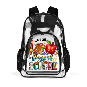 LUCAS PVC See Through Transparent Clear School Backpack