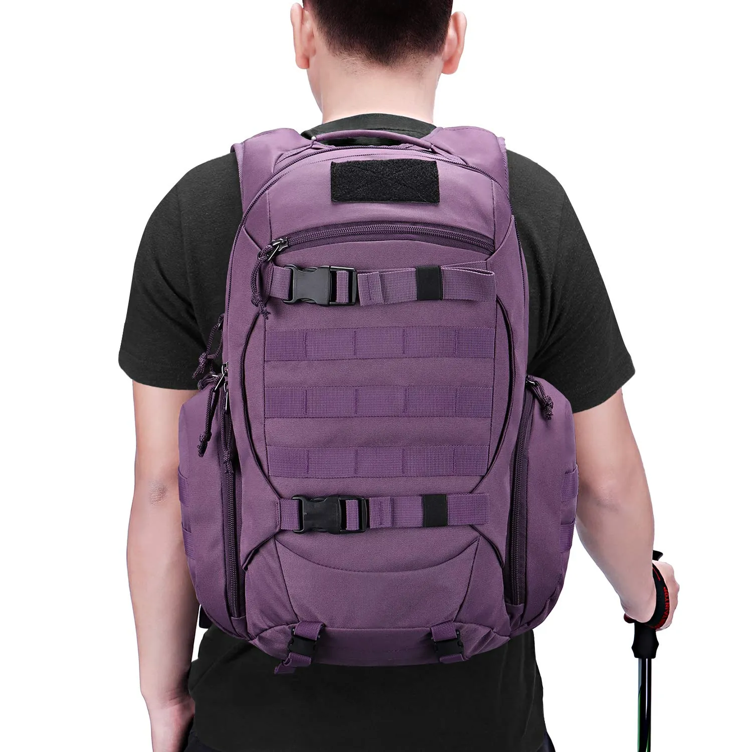 Mardingtop 28L Tactical Backpacks Molle Hiking daypacks for Camping Hiking Military Traveling 28L-Purple