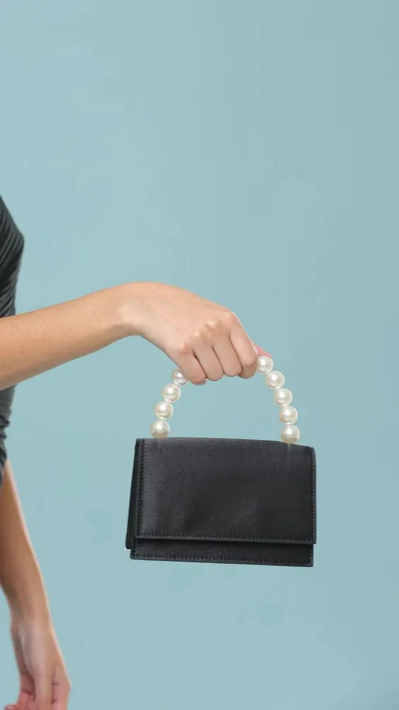 Melanie Top Handle Bag - Black