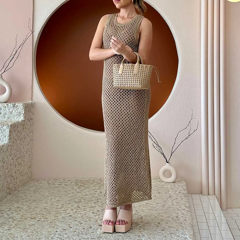 Melie Bianco Chloe Mini Tote Tan