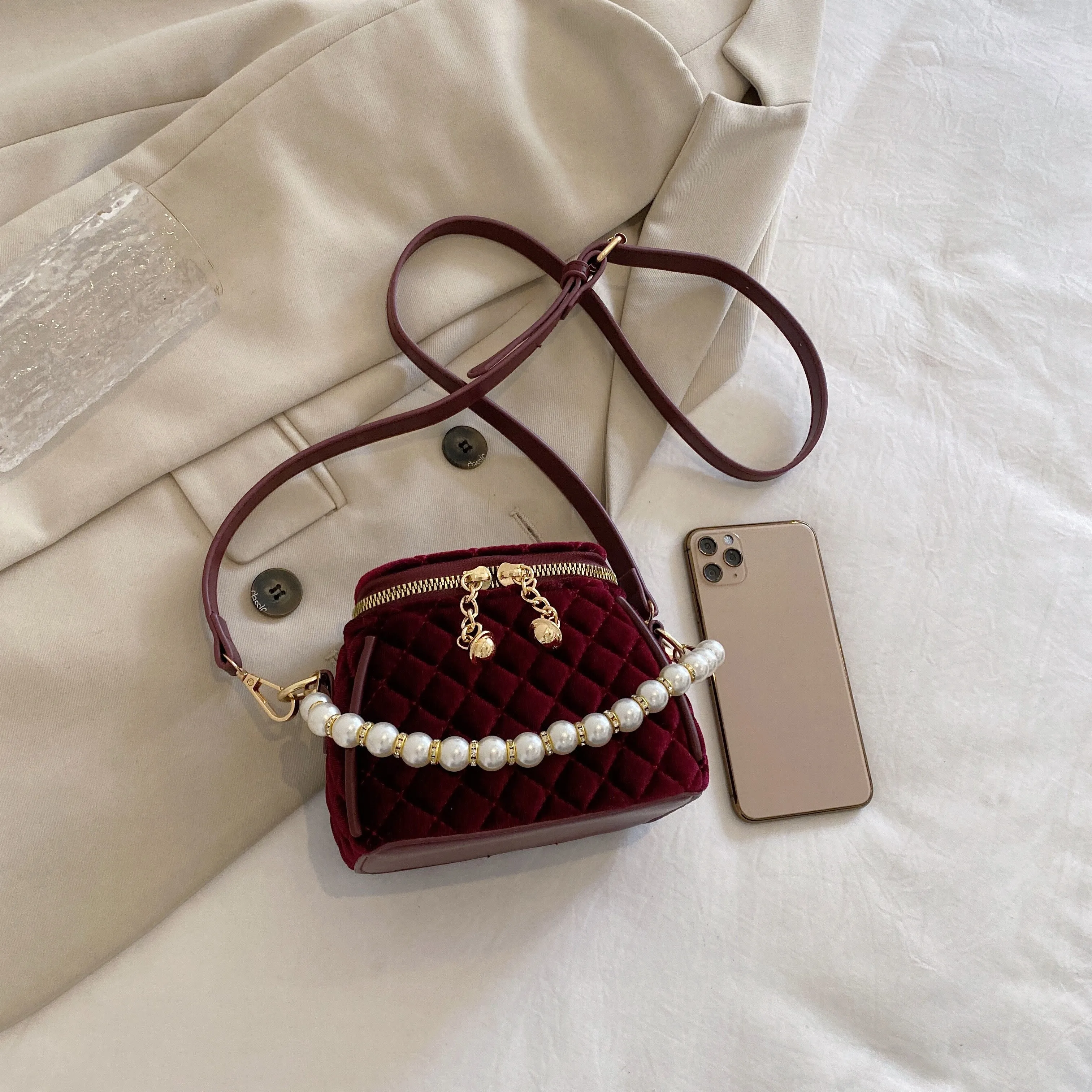 Mini Quilted Crossbody Chic Womens Fashion Handbag