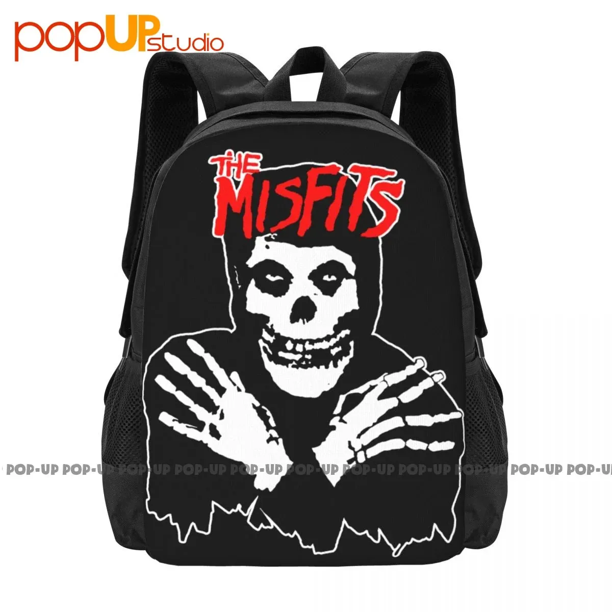 Misfits Classic Skull Backpack – Large Capacity Eco-Friendly Riding & Beach Bag with Adjustable Straps