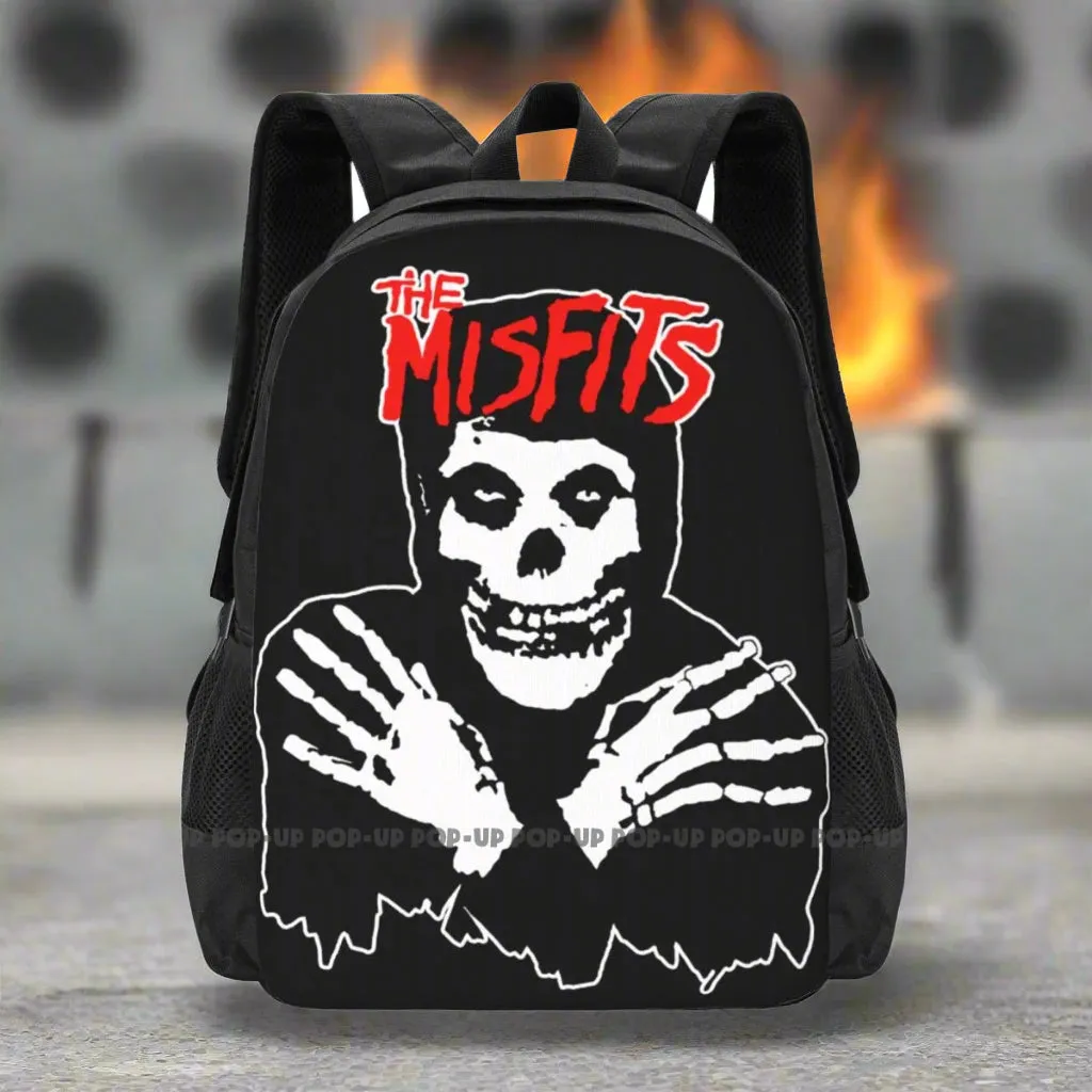 Misfits Classic Skull Backpack – Large Capacity Eco-Friendly Riding & Beach Bag with Adjustable Straps