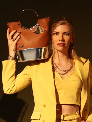 Modern Myth Brown O Ring Bucket Bag