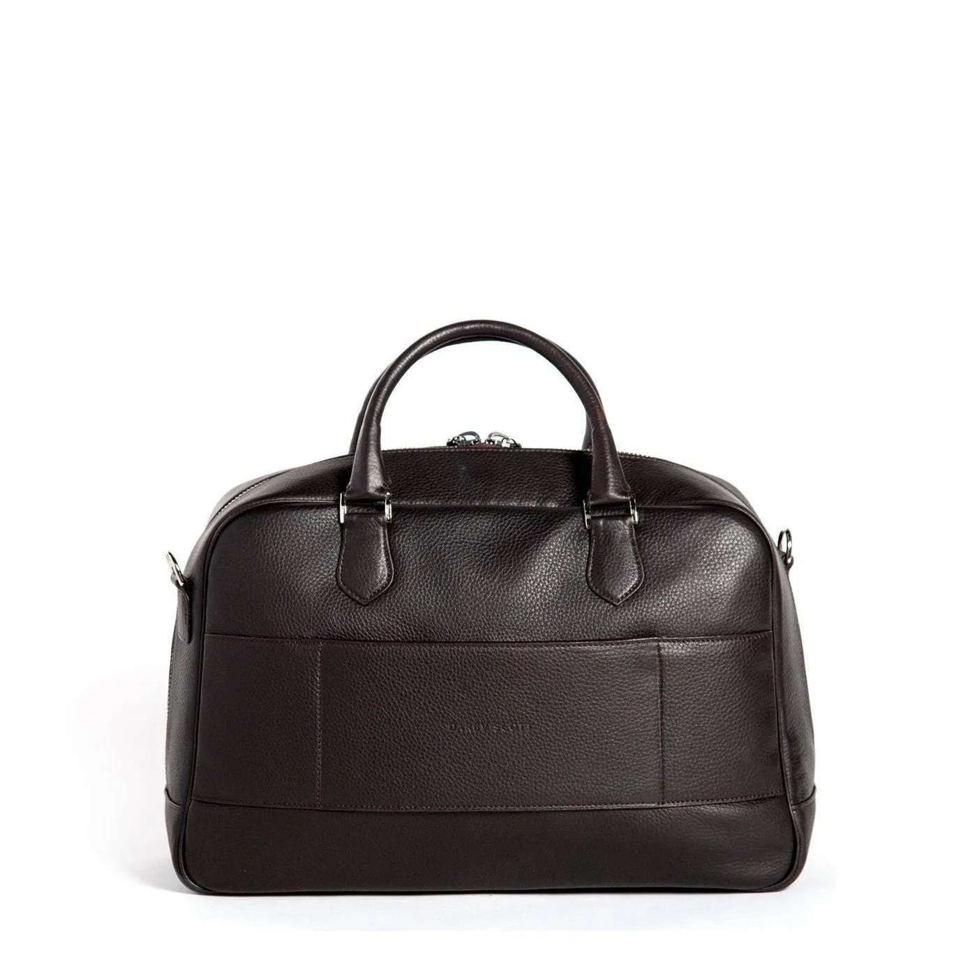 Newport Travel Satchel Bag - Dark Brown Leather Weekender