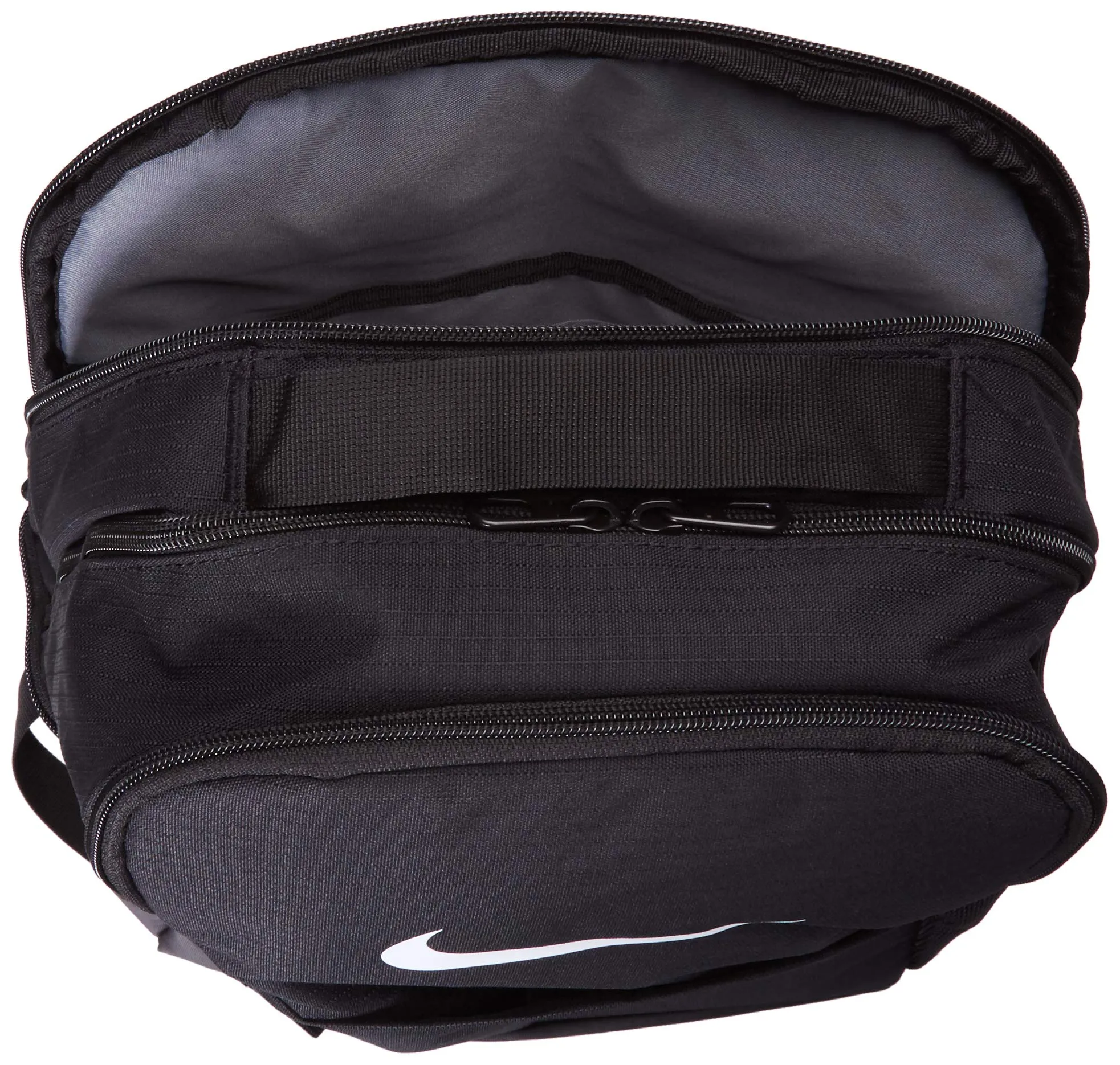 Nike Brasilia Medium Training Backpack, Nike Backpack for Women and Men with Secure Storage & Water Resistant Coating, Black/Black/White