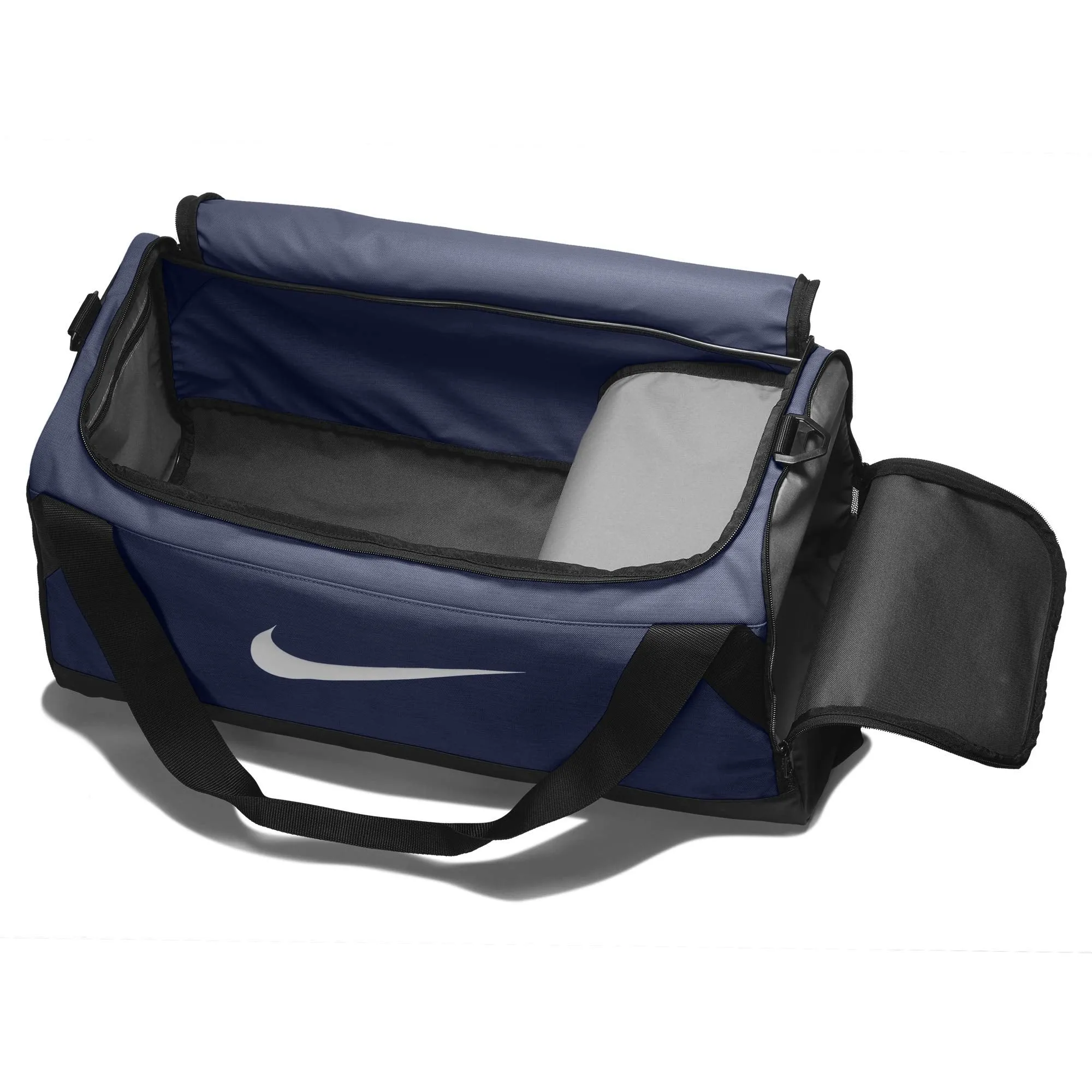 NIKE Brasilia Training Duffel Bag, Midnight Navy/Black/White, Medium