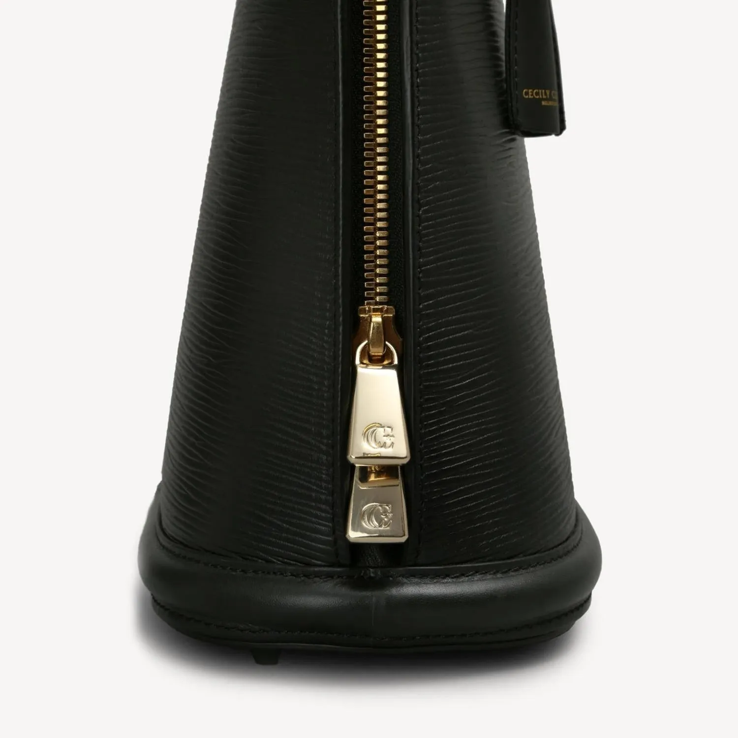 Paris End Bag - Tall.  Epi Leather- Black