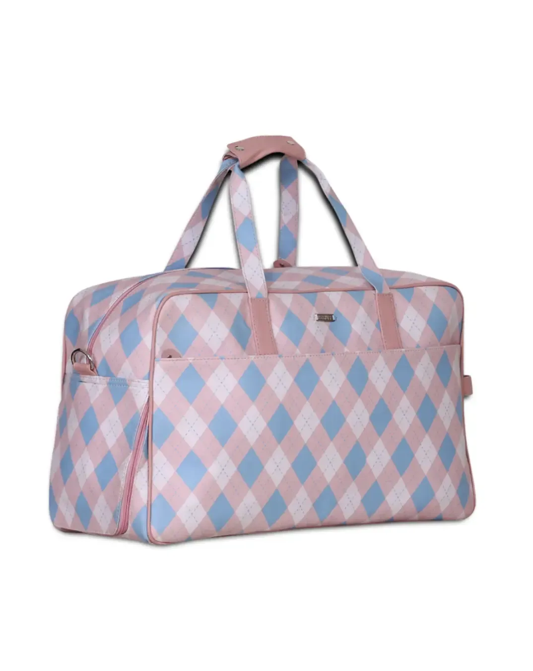 Pink British-check Weekender - The Weekend Travel Bag
