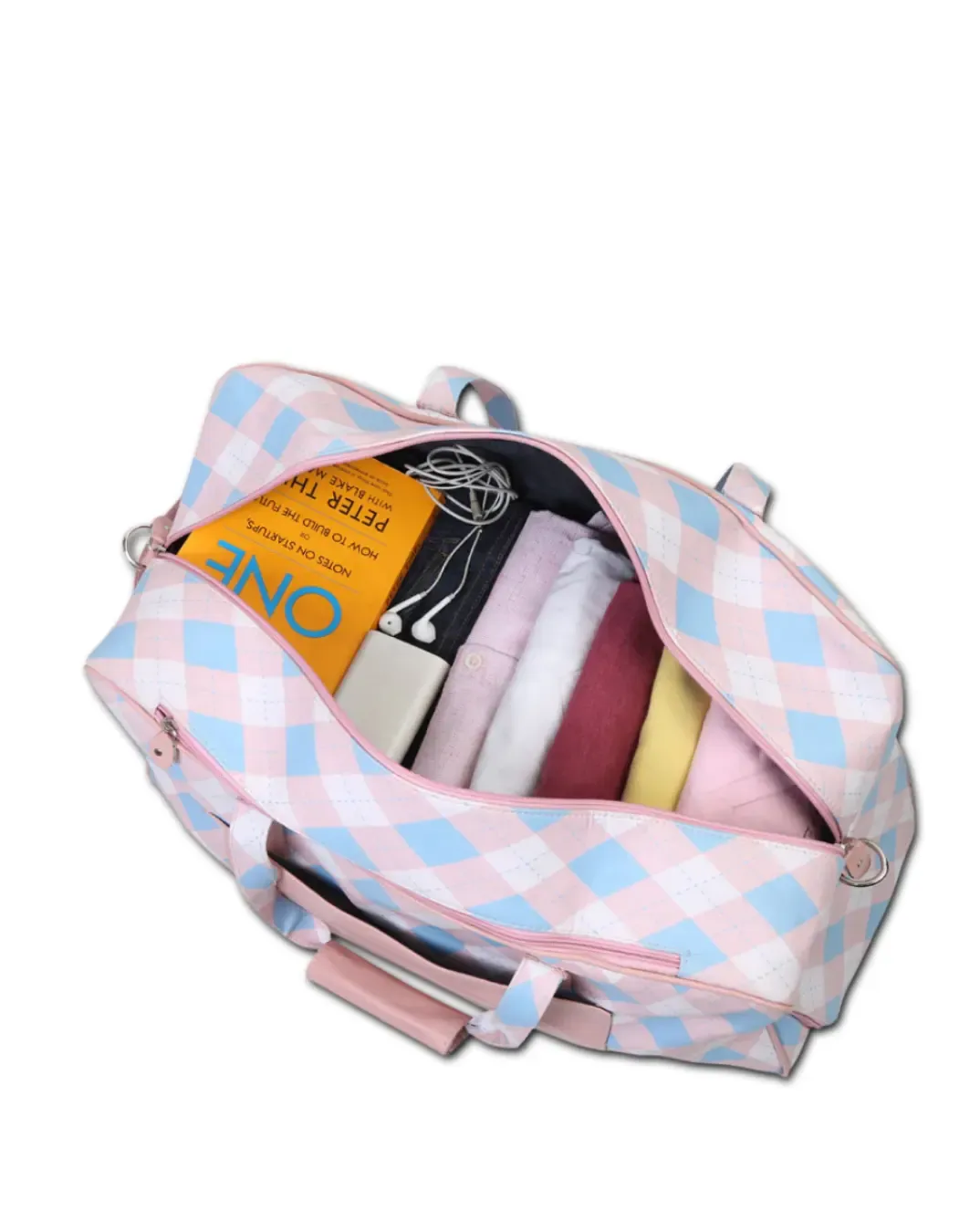 Pink British-check Weekender - The Weekend Travel Bag