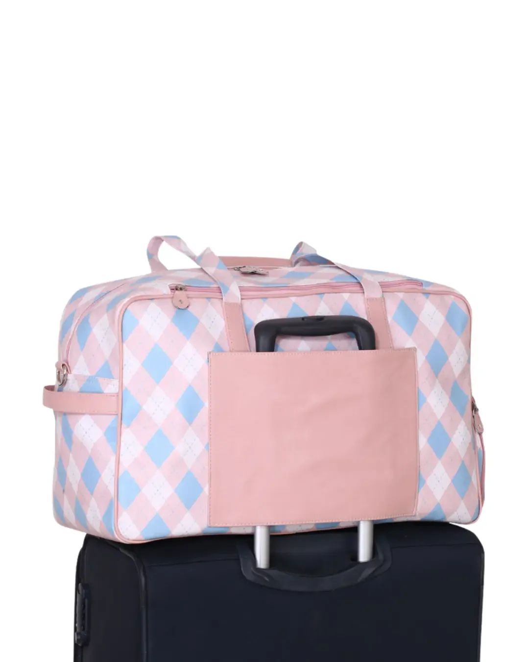 Pink British-check Weekender - The Weekend Travel Bag