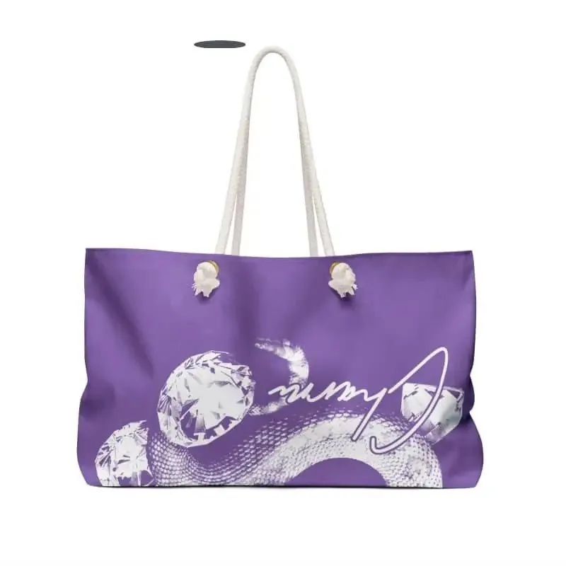 Snake Weekender Bag - Oversized Durable Travel Tote with T-Bottom Stand