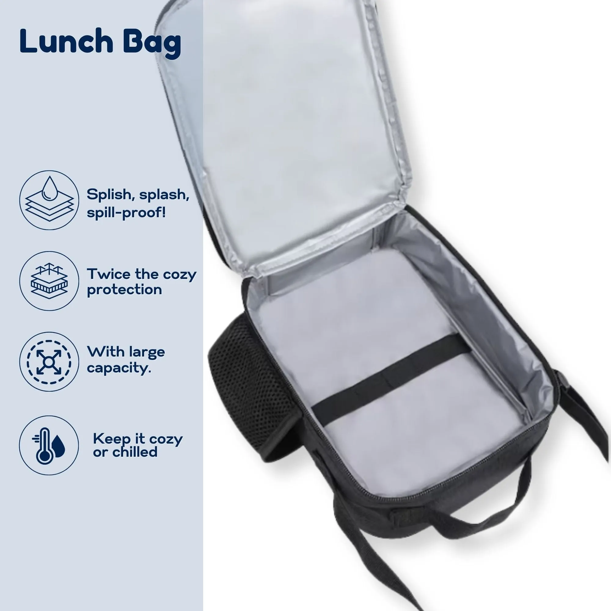 Sports Fan Set - Durable Backpack, Lunch Bag, and Pencil Case for Him