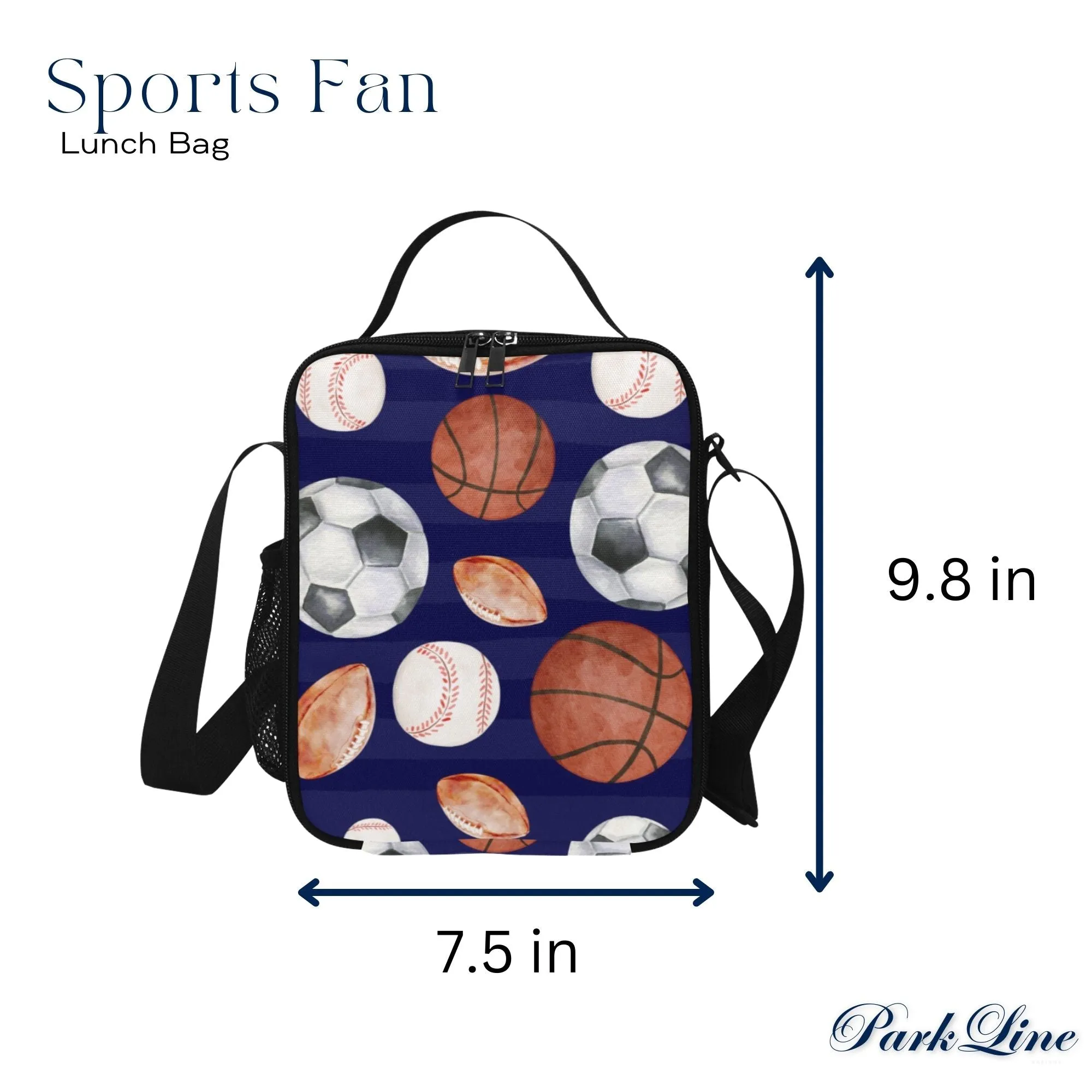Sports Fan Set - Durable Backpack, Lunch Bag, and Pencil Case for Him