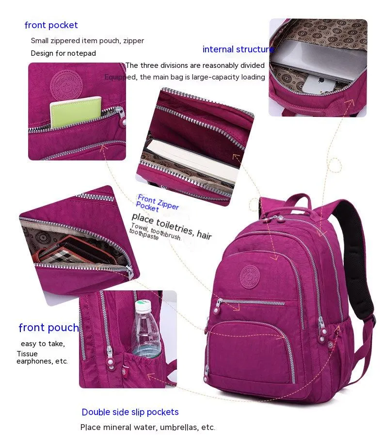 Tegaote Waterproof Middle School Backpack - Large Capacity & Lightweight