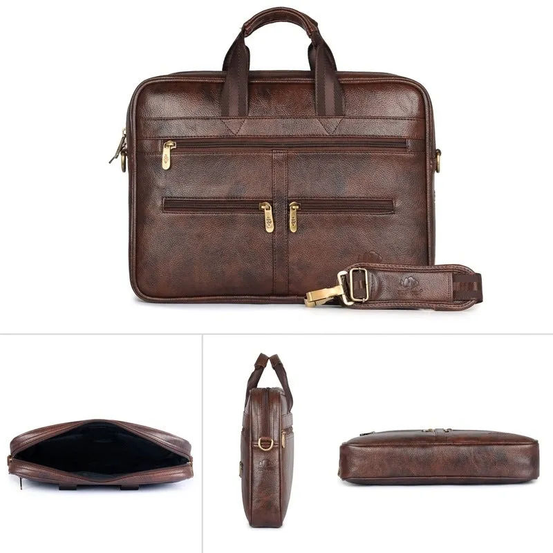THE CLOWNFISH Bellisimo 14 inch Laptop Messenger Bag | Water Resistant, Stylish | Sienna