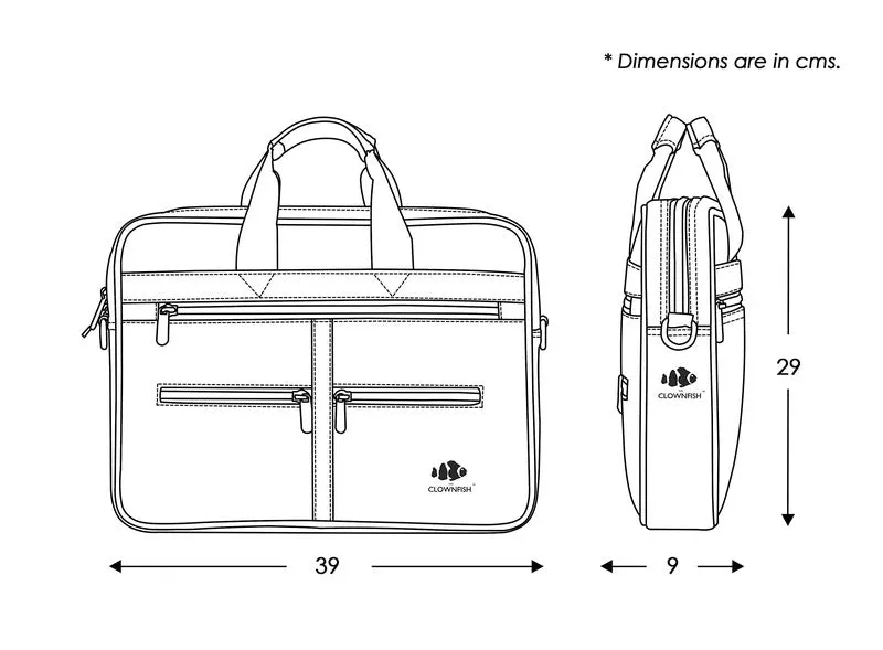 THE CLOWNFISH Bellisimo 14 inch Laptop Messenger Bag | Water Resistant, Stylish | Sienna