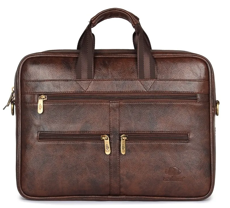 THE CLOWNFISH Bellisimo 14 inch Laptop Messenger Bag | Water Resistant, Stylish | Sienna