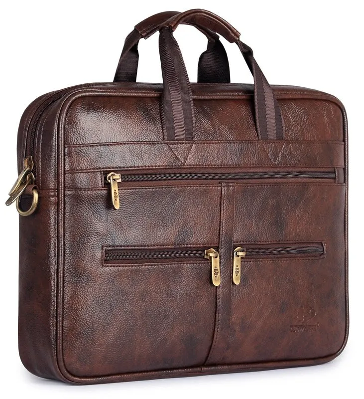 THE CLOWNFISH Bellisimo 14 inch Laptop Messenger Bag | Water Resistant, Stylish | Sienna