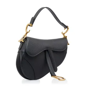 Trendy Inspired Dior Saddle Bag Mini Black Calfskin