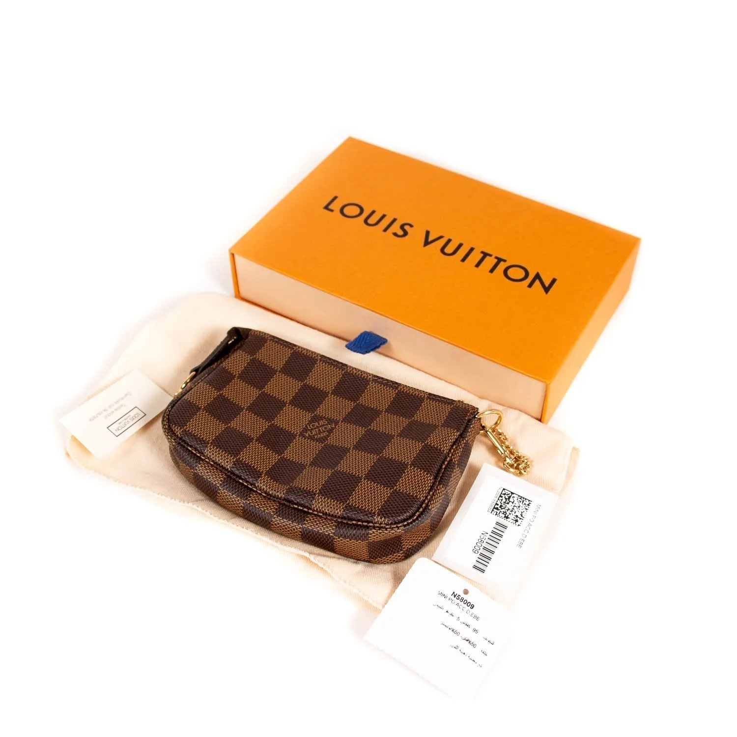 Trendy Inspired Louis Vuitton Damier Ebene Mini Pochette Accessoires